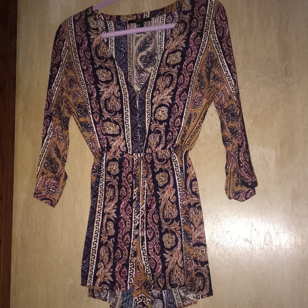 Forever 21 tribal print romper